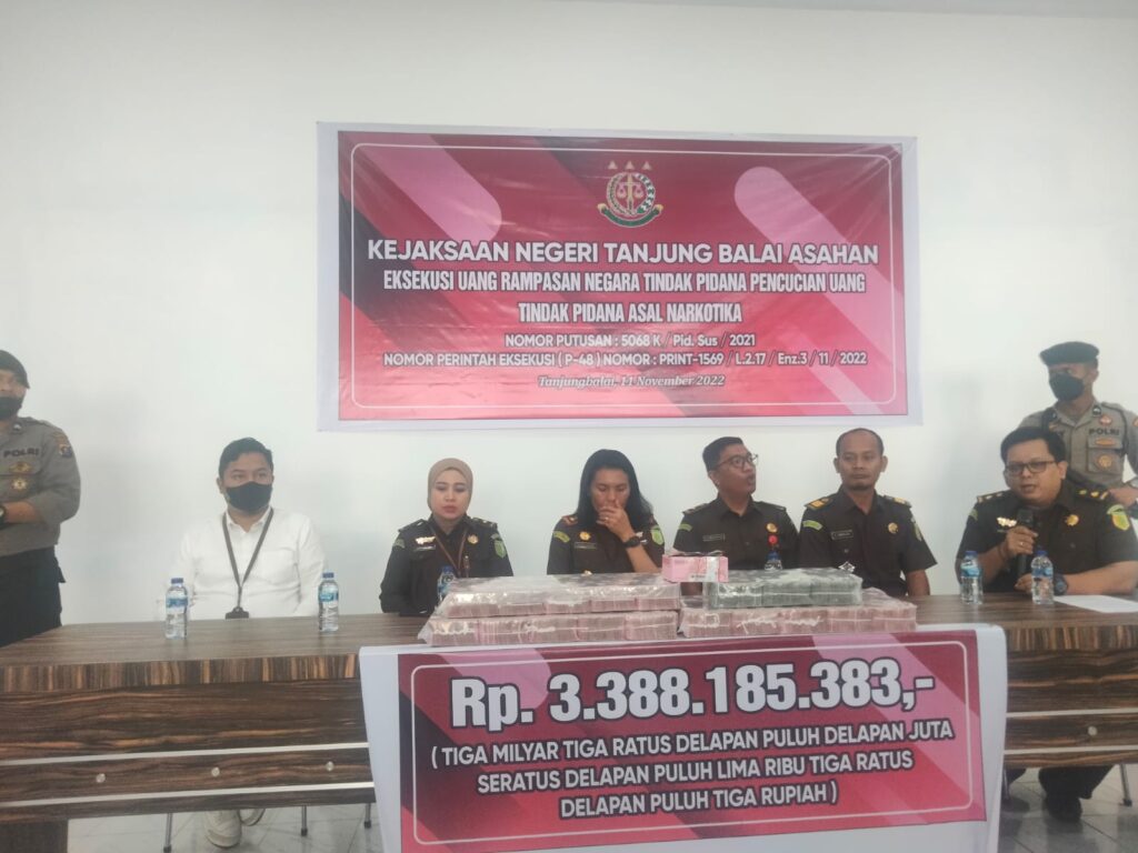 Kejari Tanjungbalai Ungkap Kasus TPPU Hasil Narkotika RP 3,3 Miliar Dikembalikan ke Negara