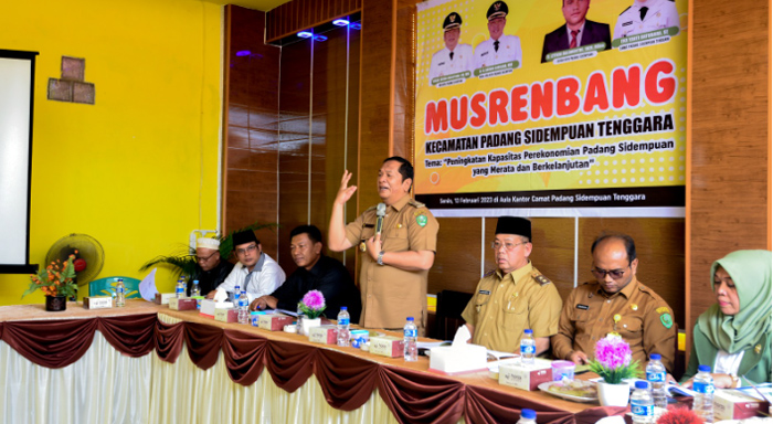 Walikota PSP Irsan Efendi Nasution Buka Musrenbang Kecamatan Padangsidimpuan Tenggara