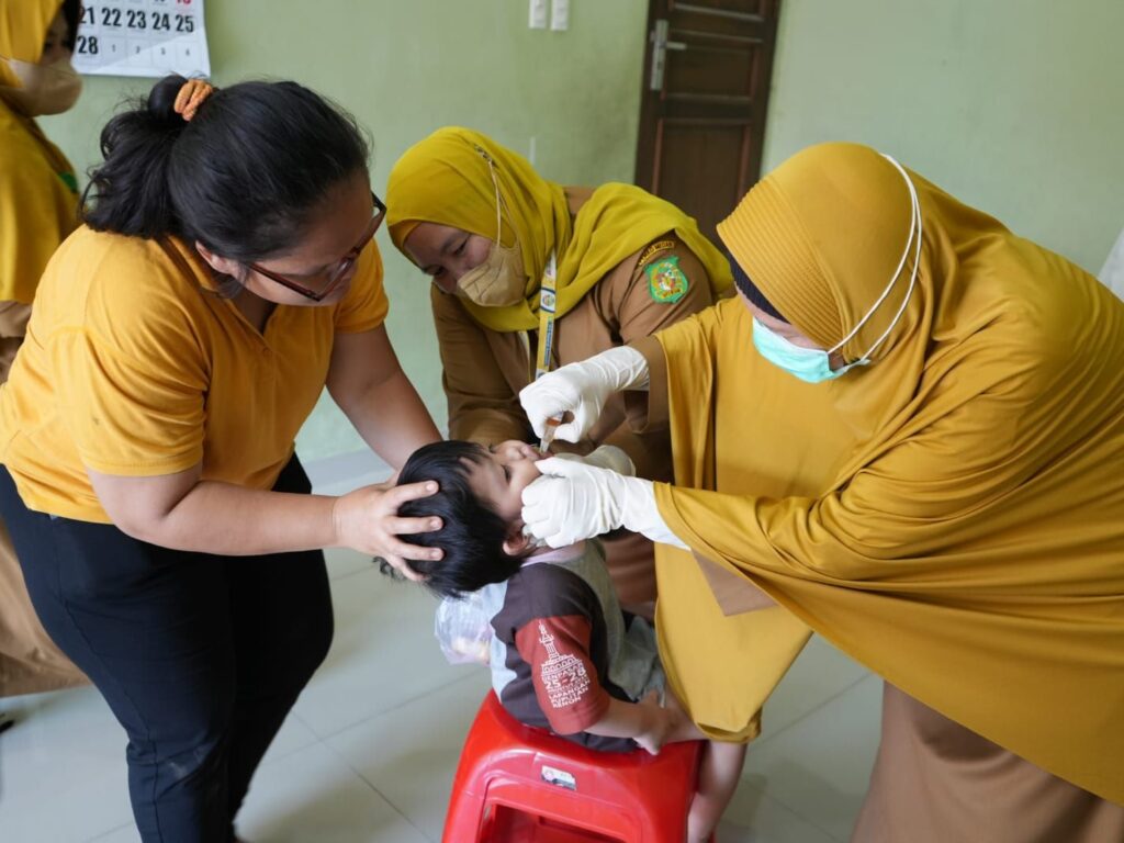 Percepat Capaian Sub PIN Polio, Puskesmas Medan Deli Lakukan Imunisasi Polio Di Sekolah PAUD