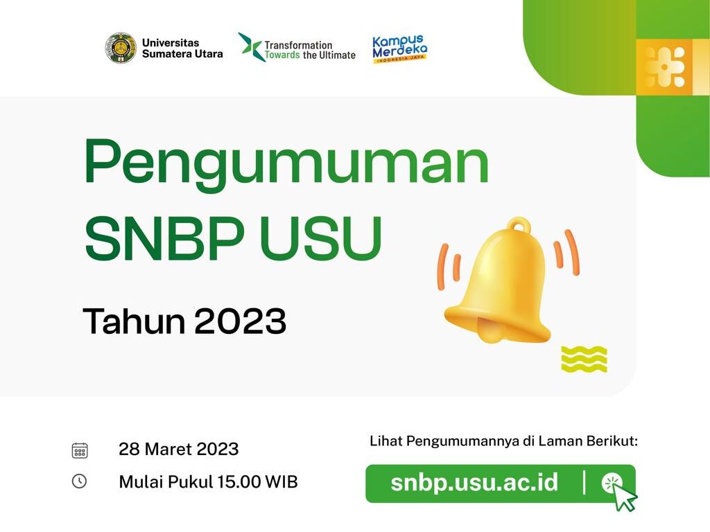 USU Terima 2.303 Mahasiswa Baru Jalur SNBP 2023