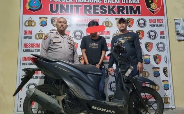 Polsek Tanjungbalai Utara Amankan Pria Pelaku Pencurian Sepeda Motor