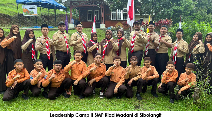 Melatih Kemandirian, SMP Riad Madani Gelar Leadership Camp II di Sibolangit