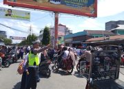 Personel Satlantas Polres Tanjungbalai Amankan Arus Lalulintas saat Jam Sibuk