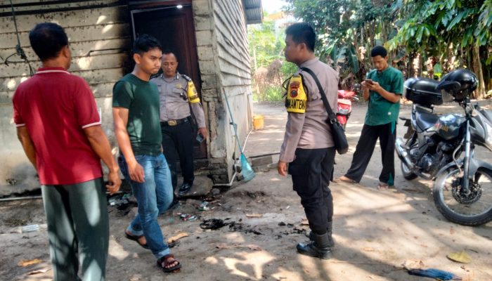 Rumah Warga Desa Tanjung Seri di Batubara Diduga Dibakar OTK, Polisi Langsung Olah TKP