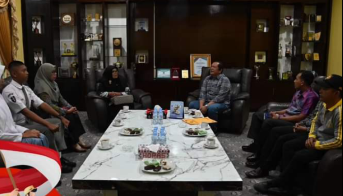 Perwakilan PASKIBRA Tingkat Provinsi Sumatera Utara Tahun 2023 Kota Padangsidimpuan Lakukan Audensi dengan Walikota