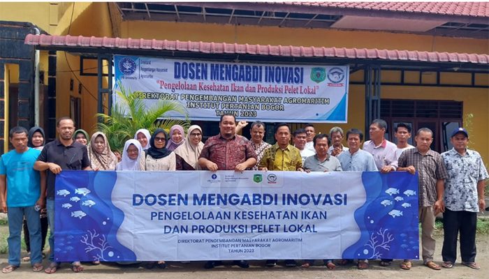 DPMA IPB dan Ikamatabagsel Bogor Gelar Sosialisasi Produksi Pelet Ikan di Sibuhuan