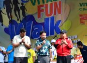 Pj Gubernur Sumut Ingatkan Soal Narkoba dan Pemilu Damai pada Acara Fun Walk