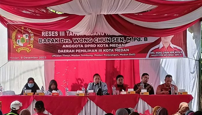 Wong Chun Sen Reses di Kecamatan Medan Deli, Masyarakat Sampaikan Aspirasi Tentang U-Ditch, Lampu dan BPJS Kesehatan