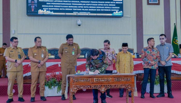 Pemko Medan dan DPRD Setujui Ranperda tentang Pajak dan Retribusi Daerah