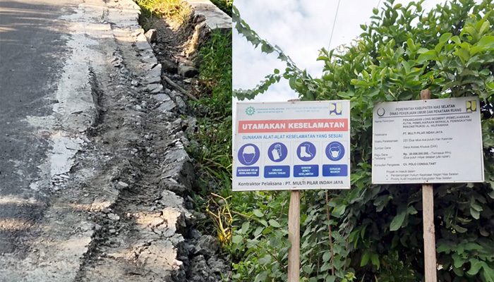 Proyek Ini Didampingi Kejaksaan, Tapi Pengerjaan Pengaspalan Jalan di Desa Hilefanikha Terkesan Asal-asalan