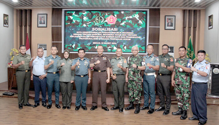 JAM Pidmil Kunker ke Sumatera Utara Sosialisasikan Nota Kesepahaman Kejaksaan RI dan TNI dalam Penanganan Perkara Koneksitas