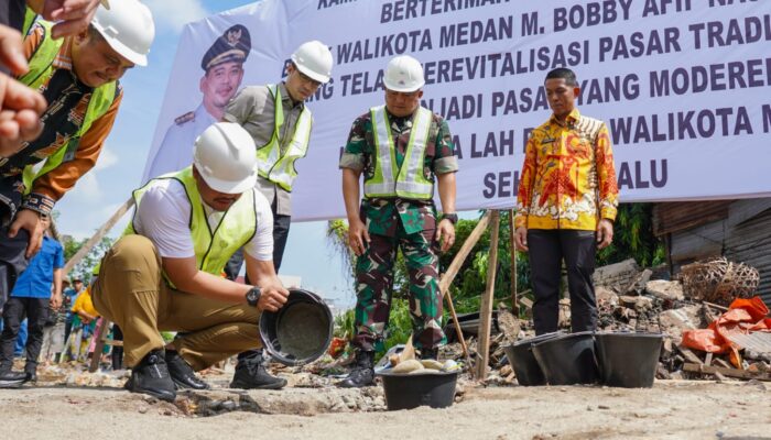 Letak Batu Pertama Revitalisasi Pasar Akik, Bobby Nasution Pesankan Ini