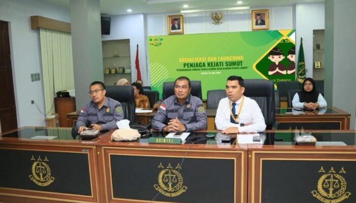 Kadis PMD dan Puluhan Kepala Desa Ikuti Peluncuran Aplikasi Penjaga Kejati Sumut