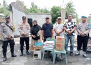 Polres Serdang Bedagai Ulurkan Bantuan Kepada Korban Kebakaran di Desa Sei Buluh