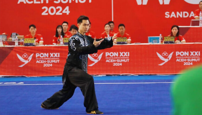 Nicholas,Atlet Cabor Wushu Persembahkan Emas untuk Sumut