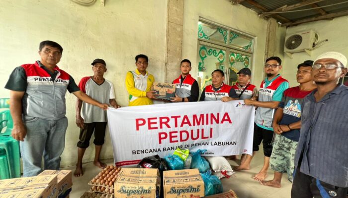 Salurkan Ratusan Paket Sembako, Salurkan Ratusan Paket Sembako, Pertamina Peduli Sigap Ringankan Beban Korban Banjir di Medan Ringankan Beban Korban Banjir di Medan